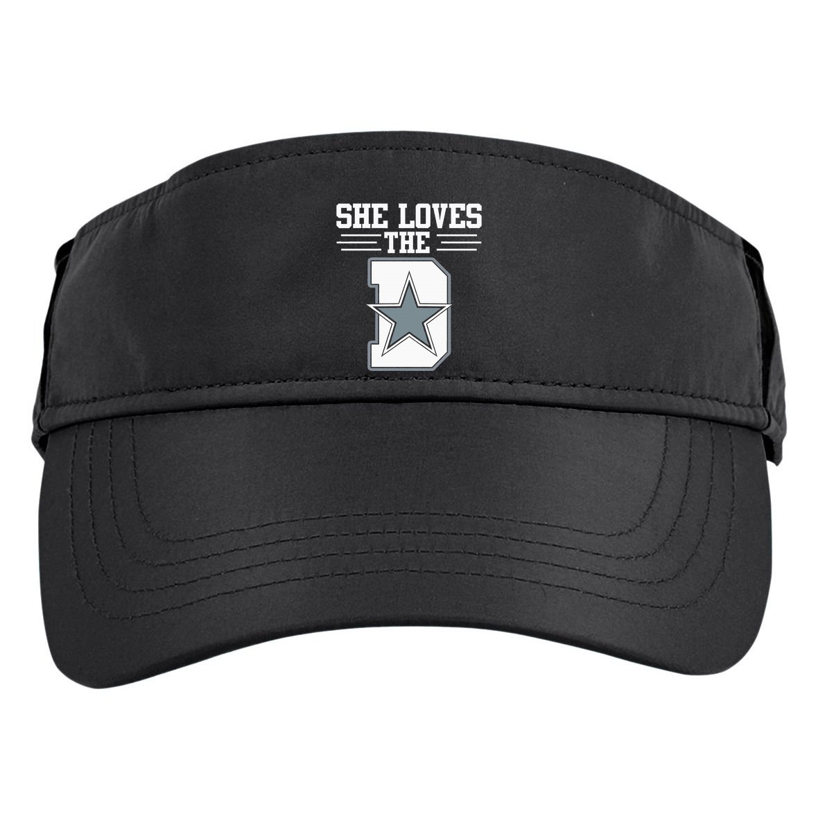 She Loves the D Dallas Adult Drive Performance Visor