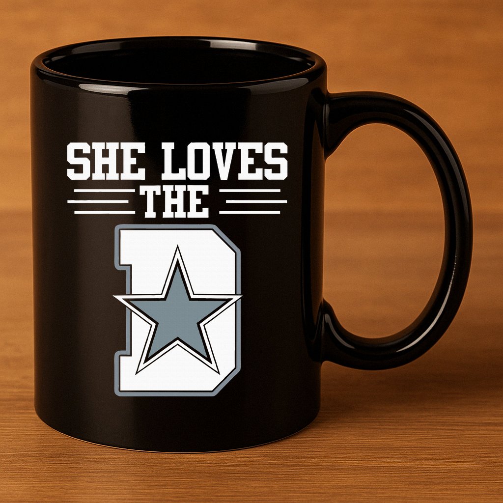 She Loves the D Dallas 11oz C Handle Ceramic Mug