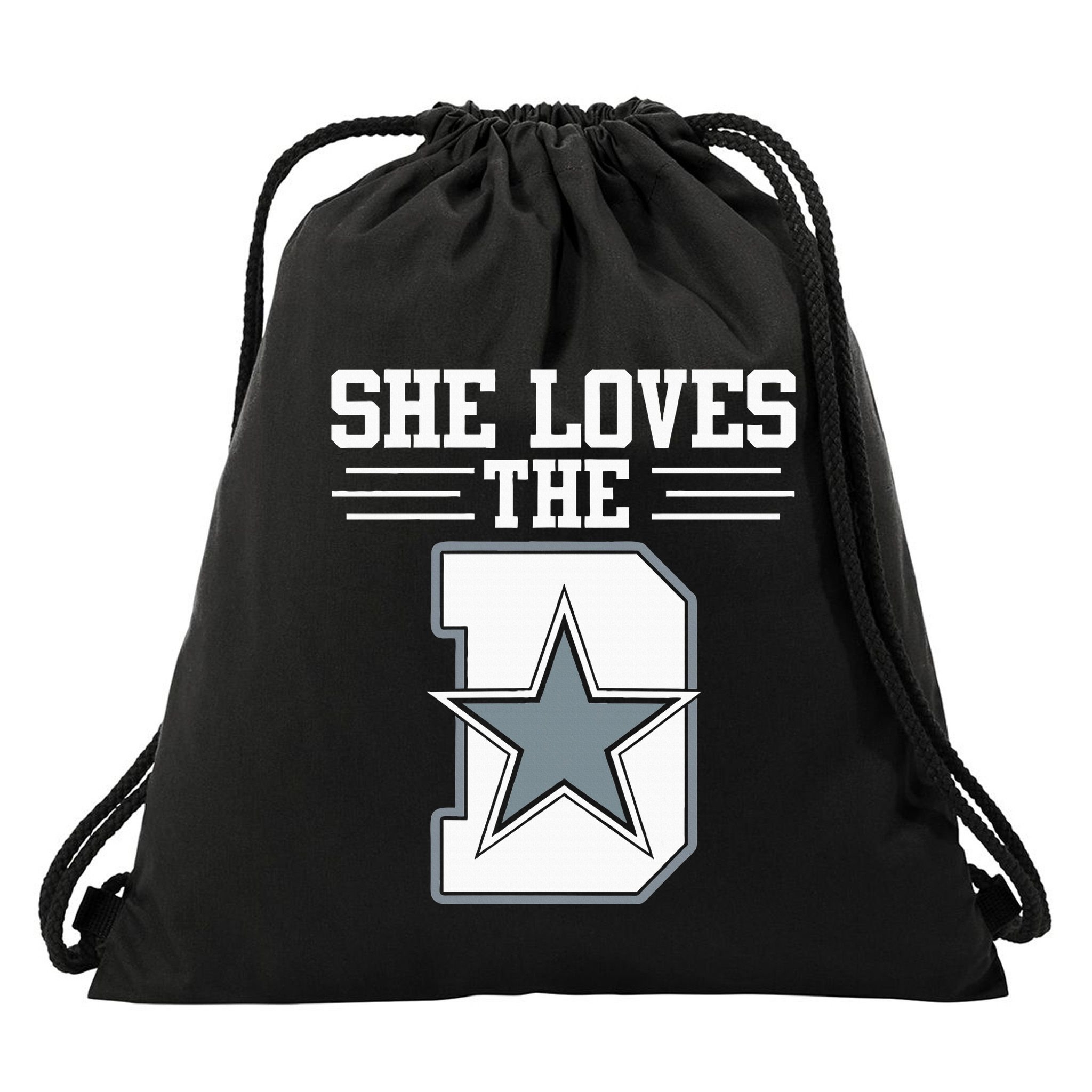She Loves the D Dallas Drawstring Bag