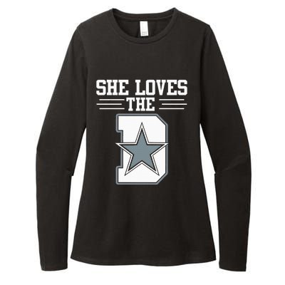 She Loves the D Dallas Womens CVC Long Sleeve Shirt