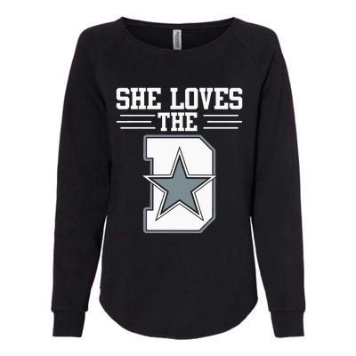 She Loves the D Dallas Womens California Wash Sweatshirt