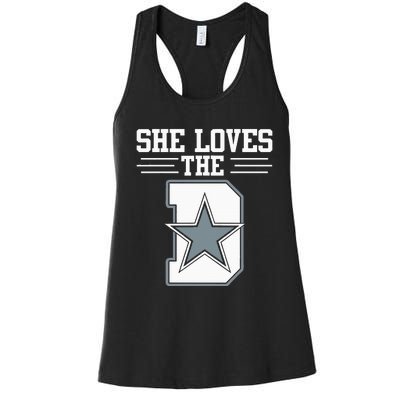 She Loves the D Dallas Women's Racerback Tank