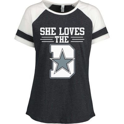 She Loves the D Dallas Enza Ladies Jersey Colorblock Tee