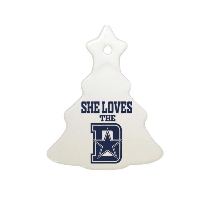 She Love The D Dallas Ceramic Tree Ornament