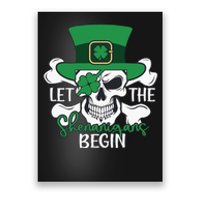 Skull Let The Shenanigan Begin St Patricks Day Luckey Vibes Shamrocks Poster