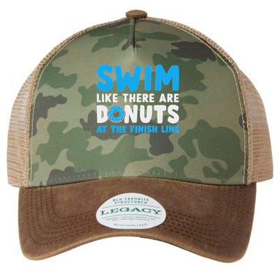 Swim Like There Are Donuts, Swimming Funny Swimmer Legacy Tie Dye Trucker Hat