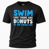 Swim Like There Are Donuts, Swimming Funny Swimmer Cooling Performance Crew T-Shirt