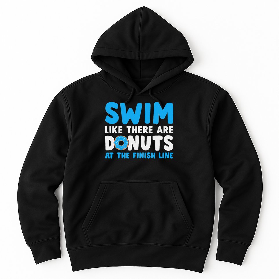 Swim Like There Are Donuts, Swimming Funny Swimmer Hoodie