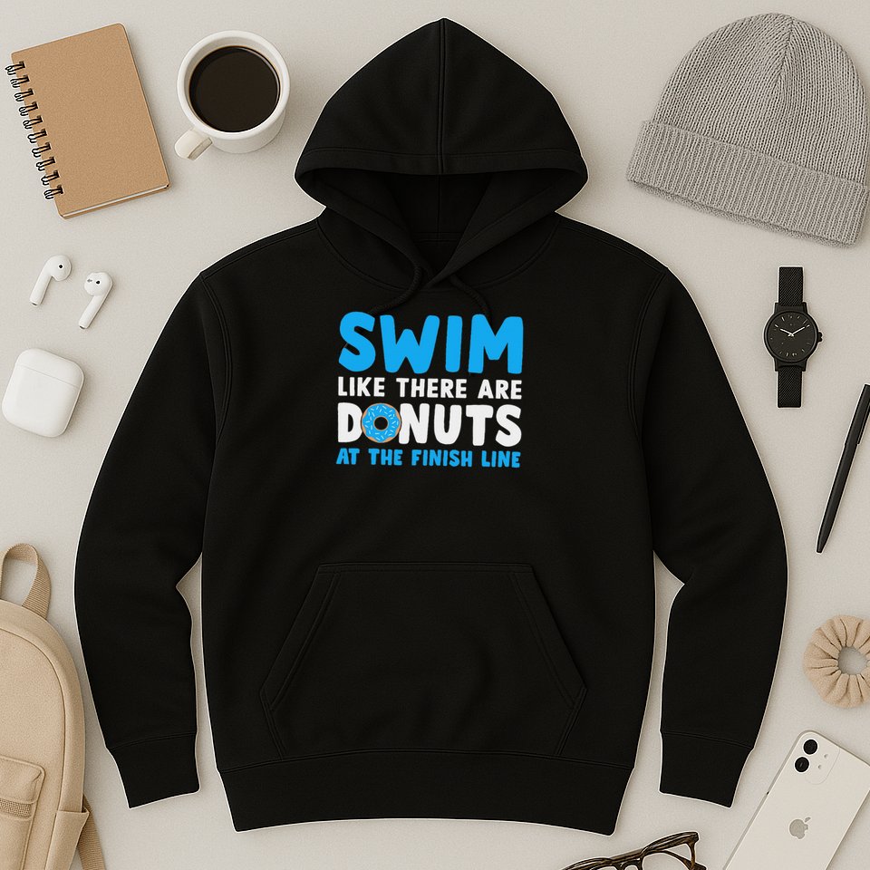 Swim Like There Are Donuts, Swimming Funny Swimmer Hoodie