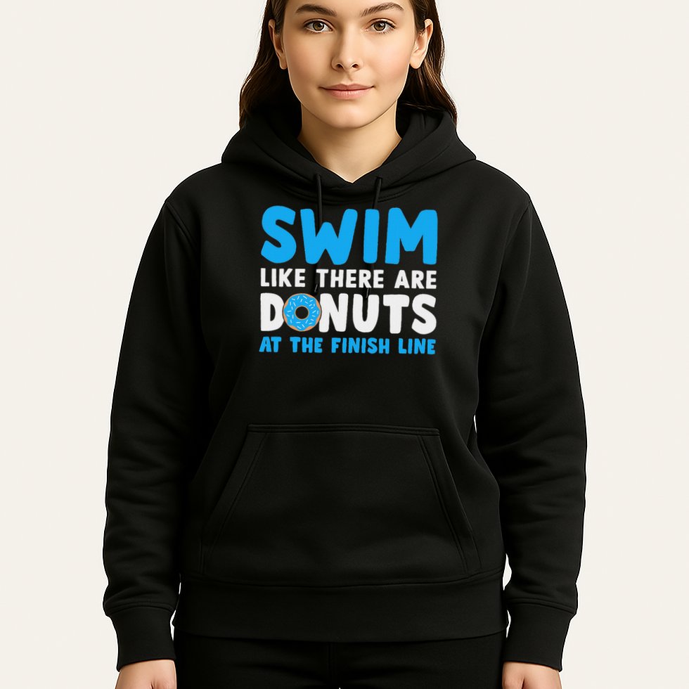 Swim Like There Are Donuts, Swimming Funny Swimmer Hoodie