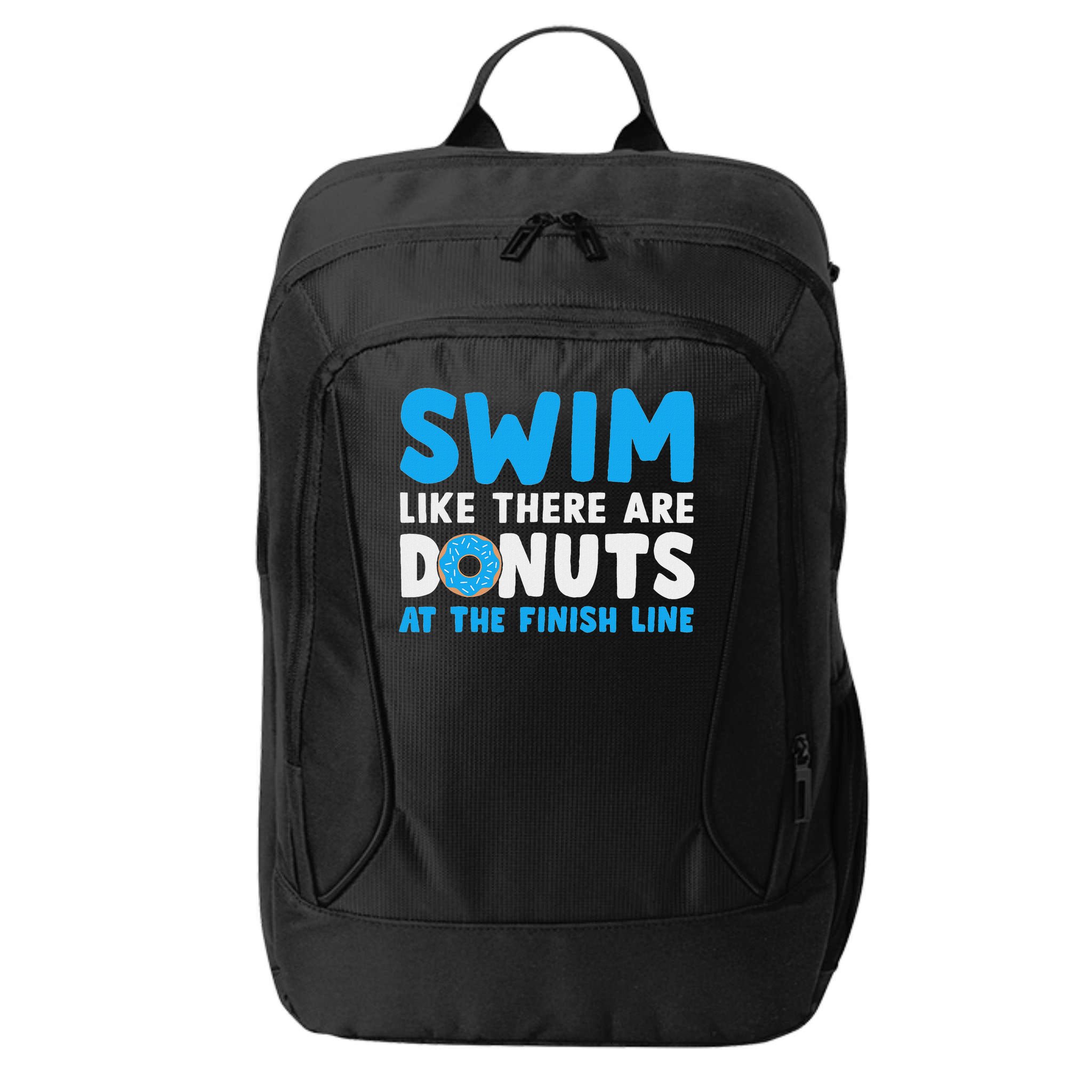 Swim Like There Are Donuts, Swimming Funny Swimmer City Backpack