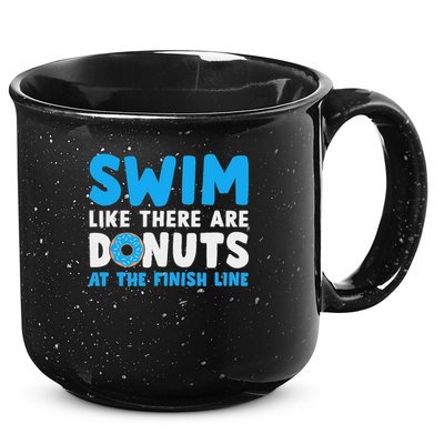 Swim Like There Are Donuts, Swimming Funny Swimmer 15oz Campfire Ceramic Mug