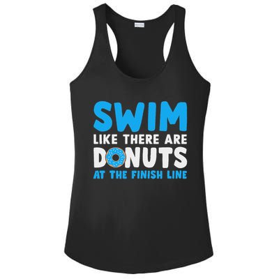 Swim Like There Are Donuts, Swimming Funny Swimmer Ladies PosiCharge Competitor Racerback Tank