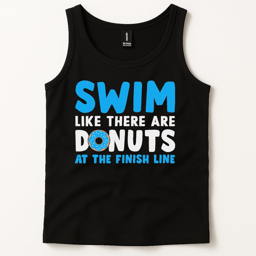 Swim Like There Are Donuts, Swimming Funny Swimmer Tank Top