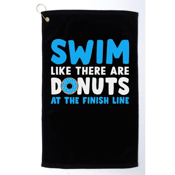 Swim Like There Are Donuts, Swimming Funny Swimmer Golf Towel