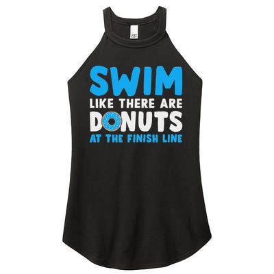 Swim Like There Are Donuts, Swimming Funny Swimmer Women's Perfect Tri Rocker Tank