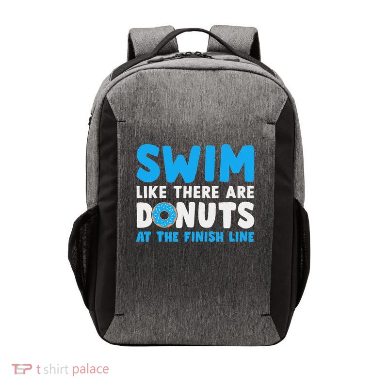 Swim Like There Are Donuts, Swimming Funny Swimmer Vector Backpack