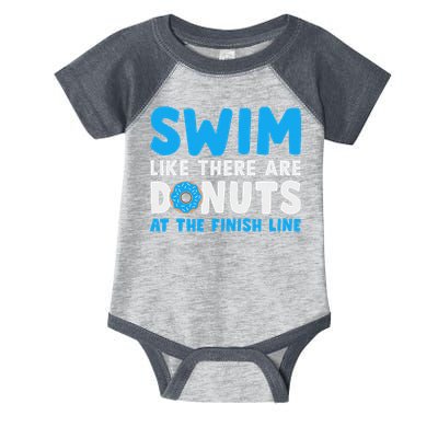 Swim Like There Are Donuts, Swimming Funny Swimmer Infant Baby Jersey Bodysuit