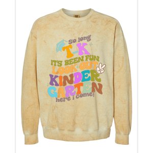 So Long Transitional Kindergarten Grad Look Out Kindergarten Colorblast Crewneck Sweatshirt