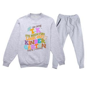 So Long Transitional Kindergarten Grad Look Out Kindergarten Premium Crewneck Sweatsuit Set