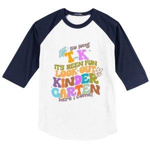 So Long Transitional Kindergarten Grad Look Out Kindergarten Baseball Sleeve Shirt