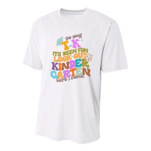 So Long Transitional Kindergarten Grad Look Out Kindergarten Youth Performance Sprint T-Shirt