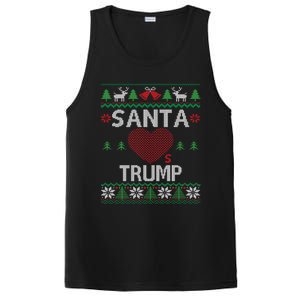 Santa Loves Trump Funny Ugly Christmas Donald Trump Gift PosiCharge Competitor Tank