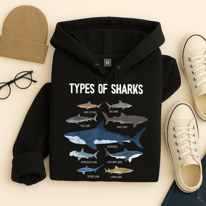 Shark Lover Types Of Sharks Kinds Of Sharks Shark Hoodie