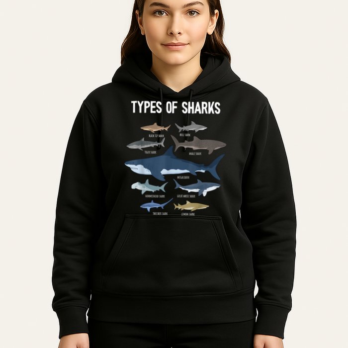 Shark Lover Types Of Sharks Kinds Of Sharks Shark Hoodie