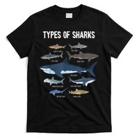 Shark Lover Types Of Sharks Kinds Of Sharks Shark T-Shirt