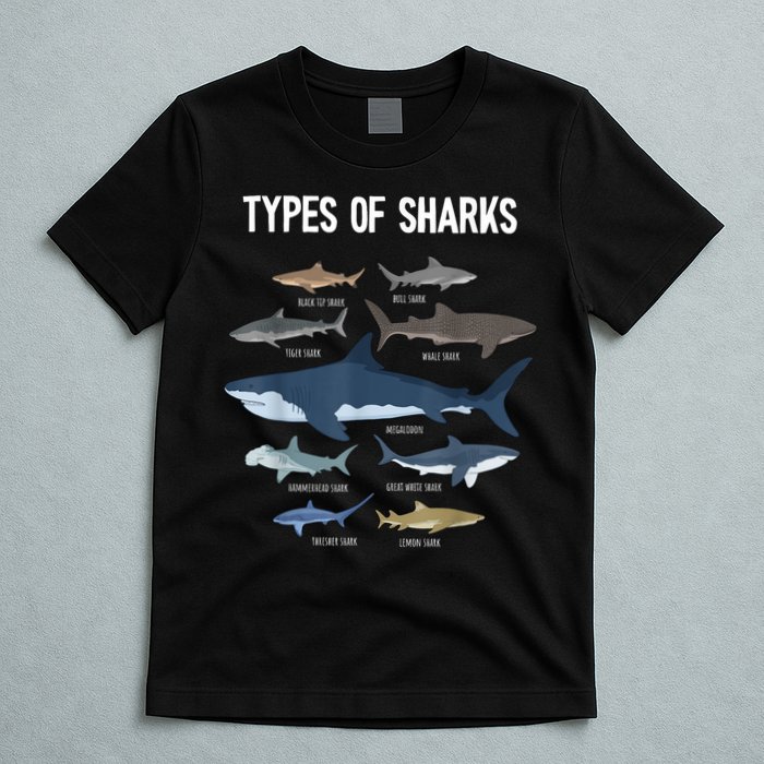 Shark Lover Types Of Sharks Kinds Of Sharks Shark T-Shirt