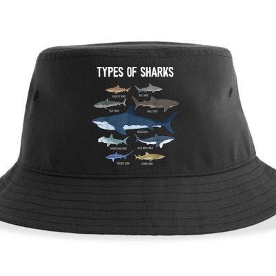 Shark Lover Types Of Sharks Kinds Of Sharks Shark Sustainable Bucket Hat