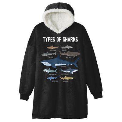 Shark Lover Types Of Sharks Kinds Of Sharks Shark Hooded Wearable Blanket