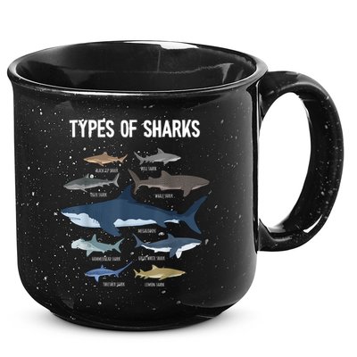 Shark Lover Types Of Sharks Kinds Of Sharks Shark 15oz Campfire Ceramic Mug