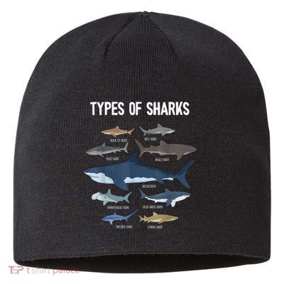 Shark Lover Types Of Sharks Kinds Of Sharks Shark Sustainable Beanie