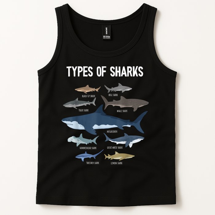 Shark Lover Types Of Sharks Kinds Of Sharks Shark Tank Top