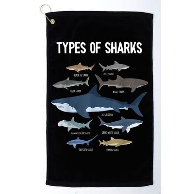 Shark Lover Types Of Sharks Kinds Of Sharks Shark Golf Towel