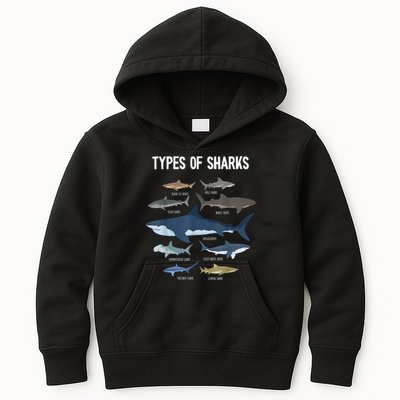 Shark Lover Types Of Sharks Kinds Of Sharks Shark Kids Hoodie