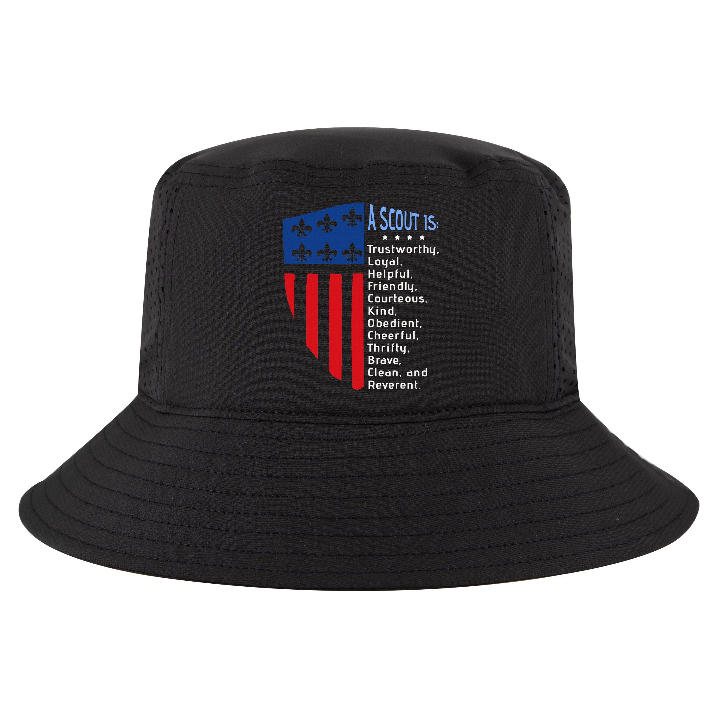 Scouting Law Us America Flag Scouting Law Gift Cool Comfort Performance Bucket Hat