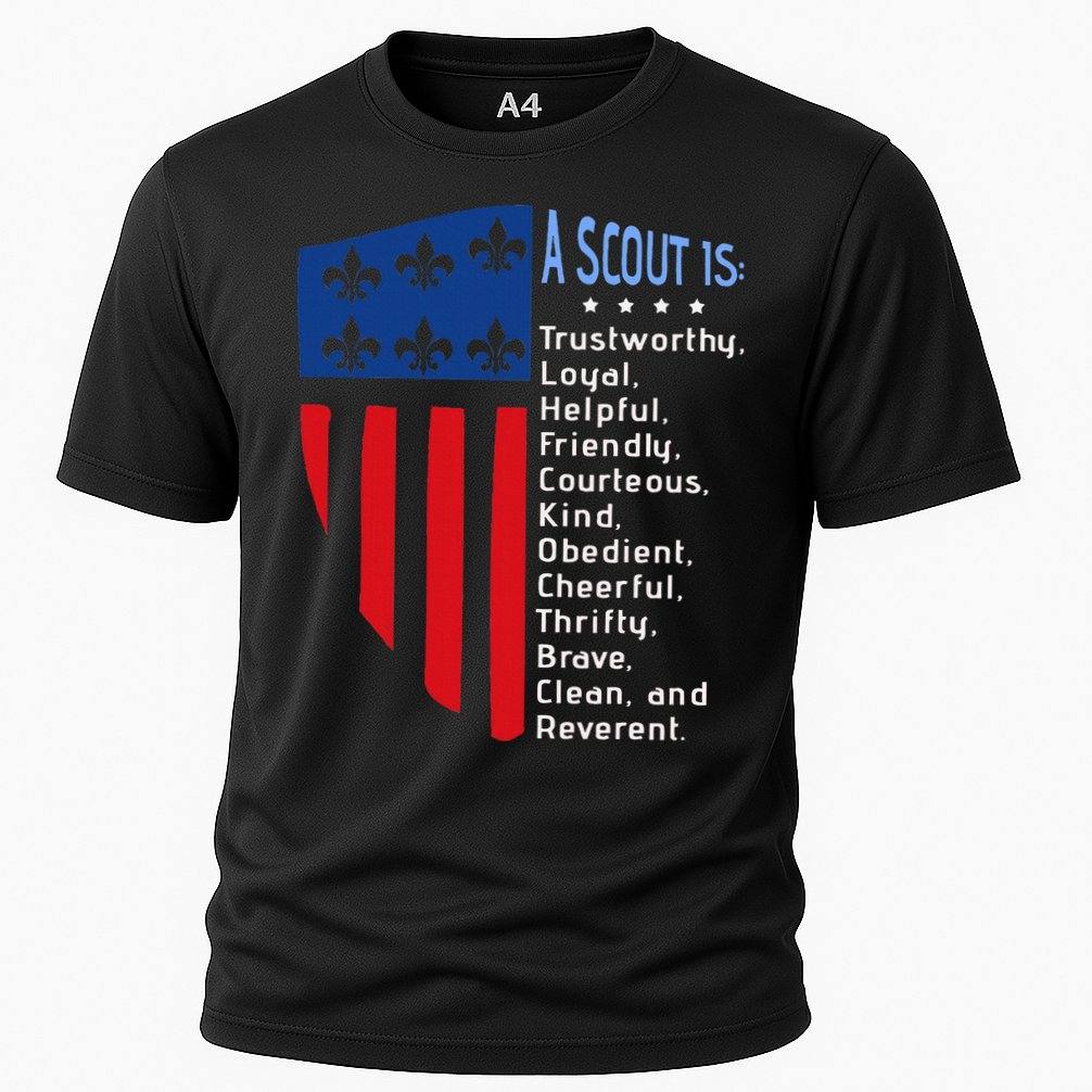 Scouting Law Us America Flag Scouting Law Gift Cooling Performance Crew T-Shirt