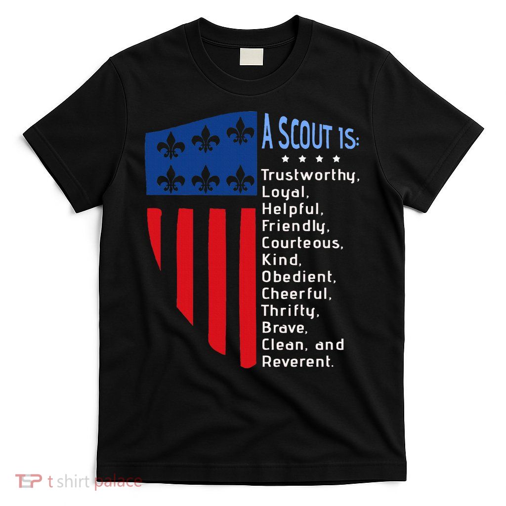 Scouting Law Us America Flag Scouting Law Gift T-Shirt