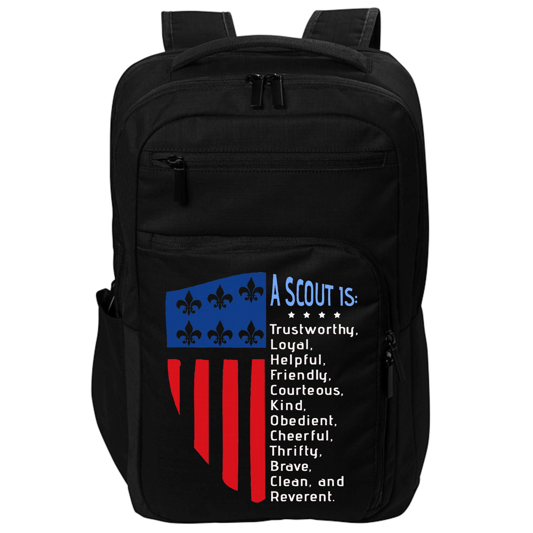 Scouting Law Us America Flag Scouting Law Gift Impact Tech Backpack