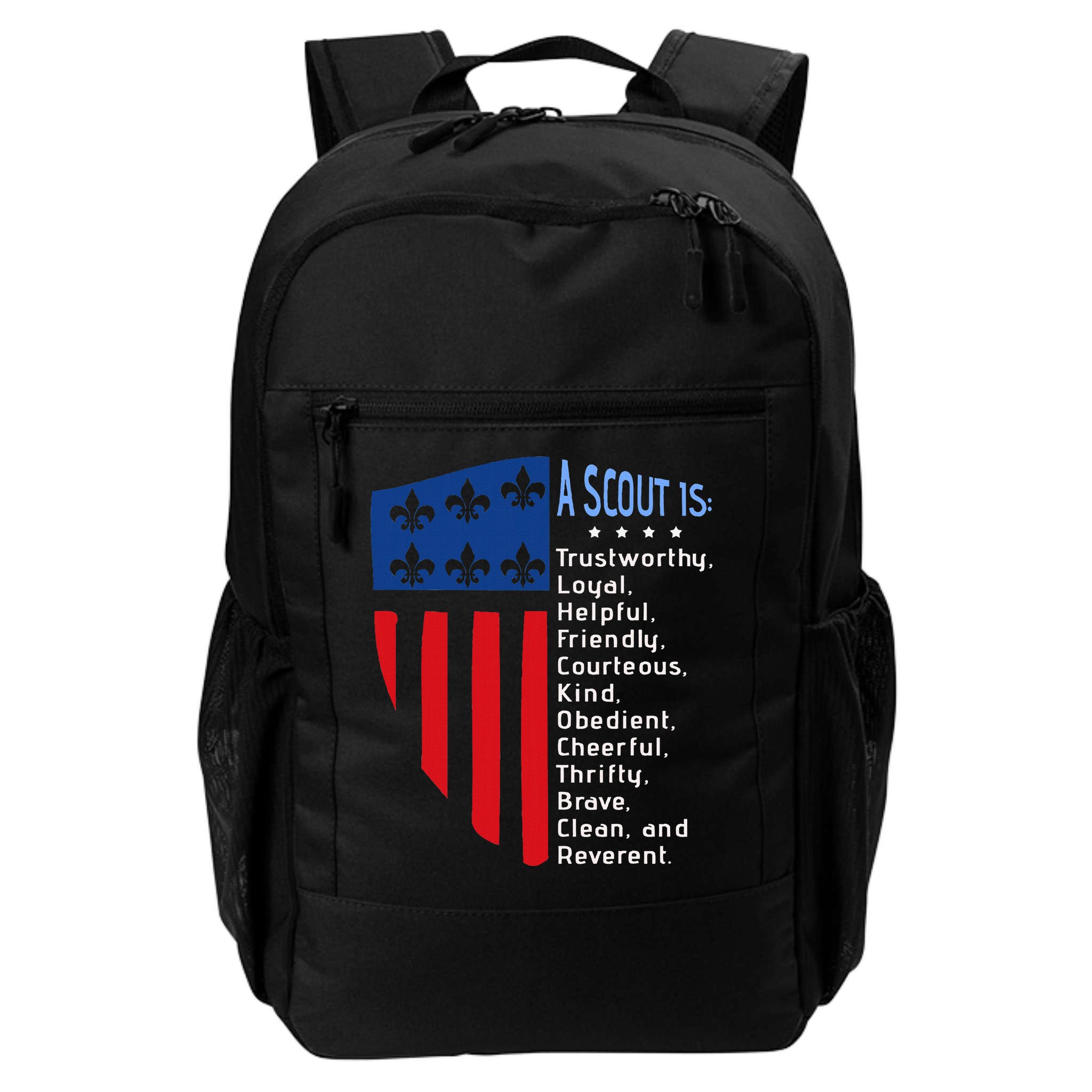 Scouting Law Us America Flag Scouting Law Gift Backpack