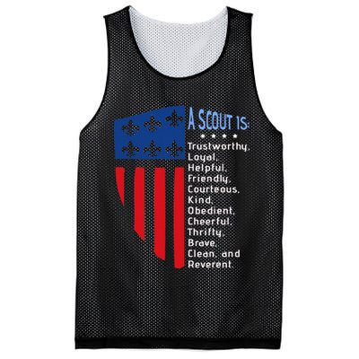 Scouting Law Us America Flag Scouting Law Gift Mesh Reversible Basketball Jersey Tank