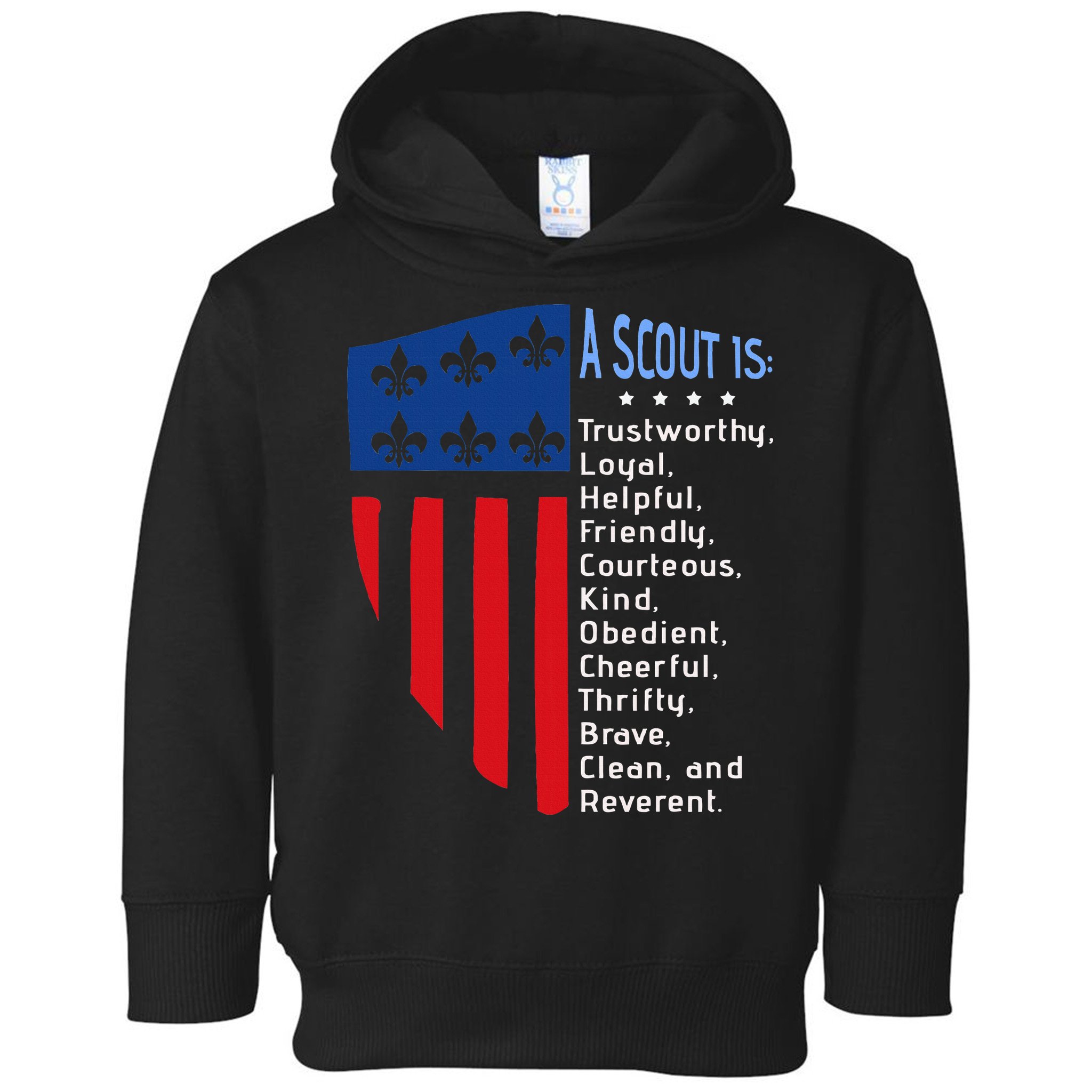 Scouting Law Us America Flag Scouting Law Gift Toddler Hoodie