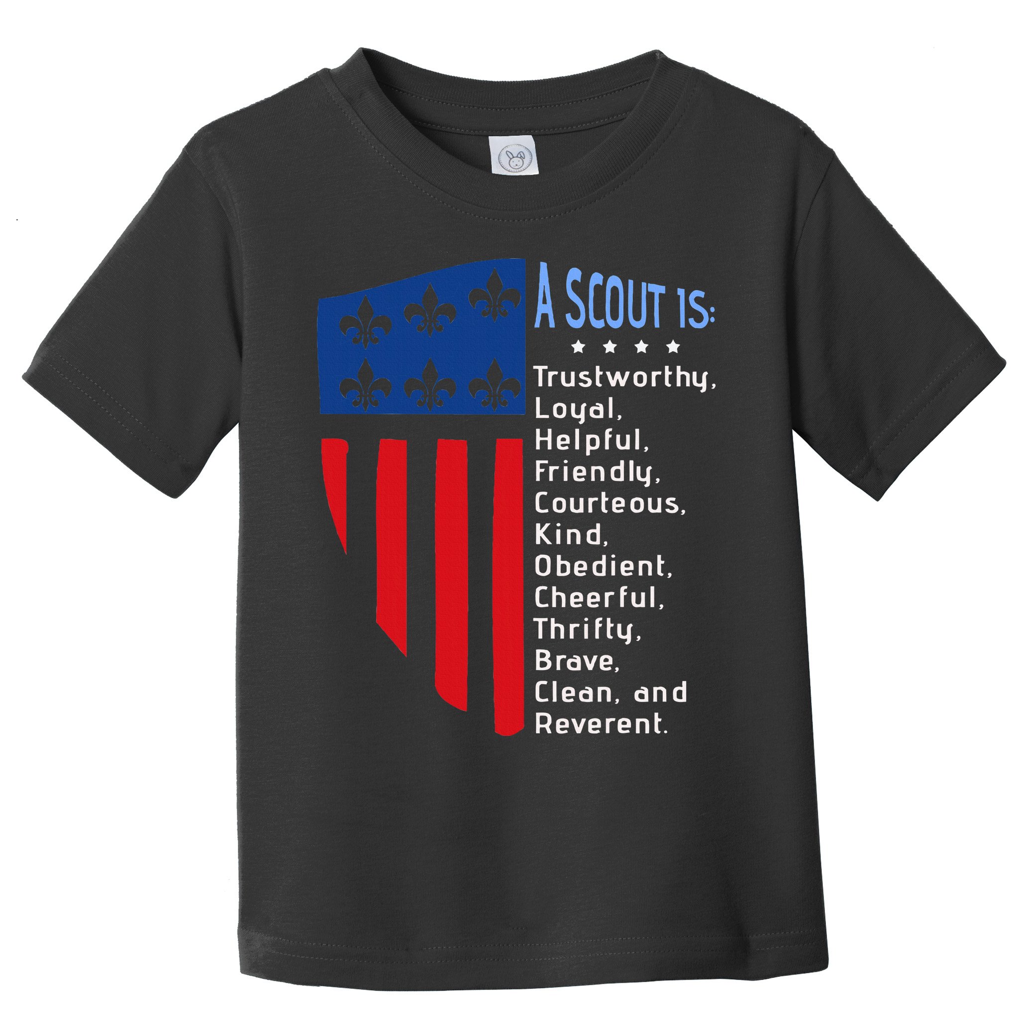 Scouting Law Us America Flag Scouting Law Gift Toddler T-Shirt