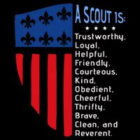 Scouting Law Us America Flag Scouting Law Gift Womens T-Shirt