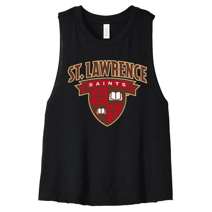 St. Lawrence University Saints Shield Women's Racerback Cropped Tank