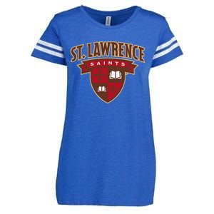 St. Lawrence University Saints Shield Enza Ladies Jersey Football T-Shirt