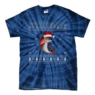 Salmon Loverssanta Ugly Xmas Sweater Tie-Dye T-Shirt